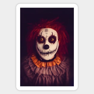 A Creepy, Scary Clown Sticker